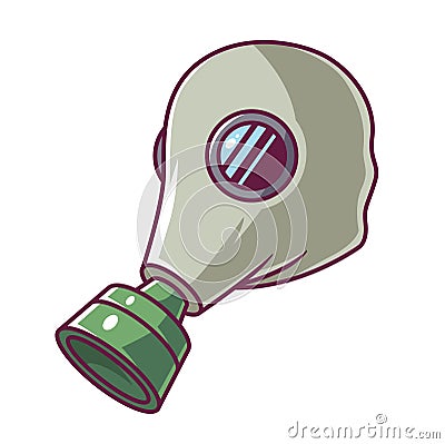 Green gas mask Vector Illustration