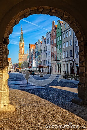 Green Gate in Gdansk Stock Photo