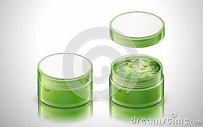 Green gel product Vector Illustration