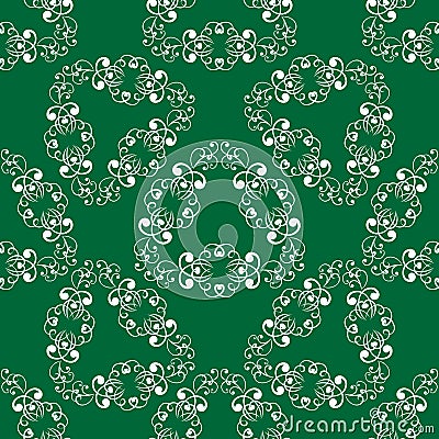 Green gentle seamless pattern Vector Illustration