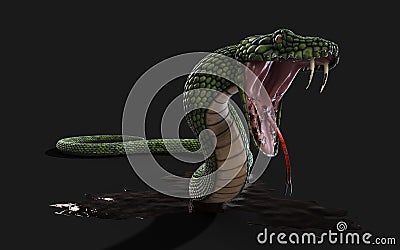 Green Giant Fantasy Snake Stock Photo