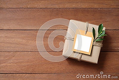 Green gift box Stock Photo