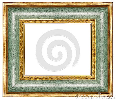 Green gilded frame Stock Photo