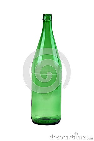 Green glass bottle Stock Photo