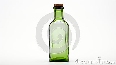 Green Glass Bottle With Wood Lid - Absinthe Culture Inspired Stock Photo