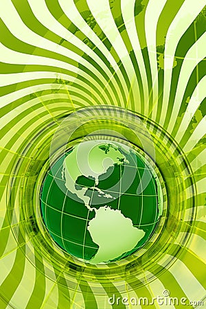 Green Global Design Stock Photo