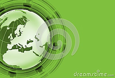 Green Global News Stock Photo