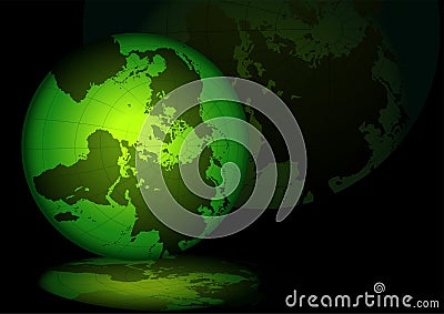 Green globe Vector Illustration