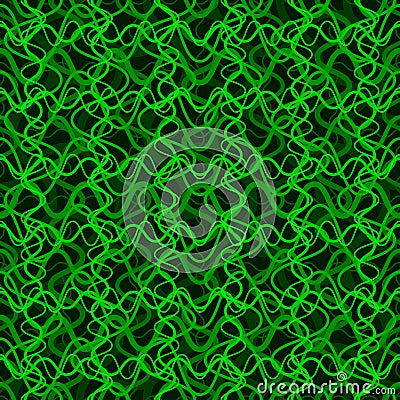 Green glow wavy dynamic pattern. Cover design template Vector Illustration