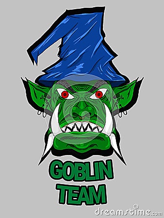 green goblin team mascot logo Stock Photo