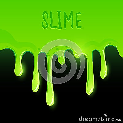 Green Gooey Slime Vector Illustration