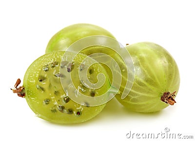 Green gooseberries Stock Photo