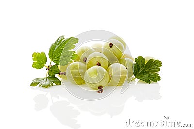 Green gooseberries. Stock Photo