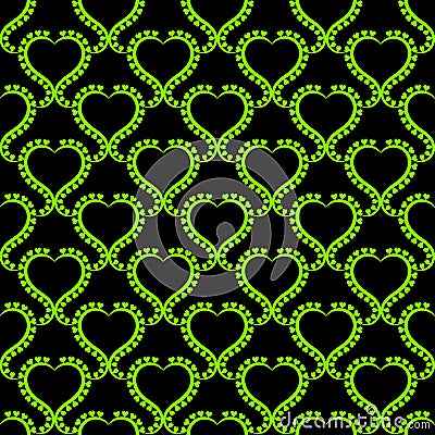 Goth Hearts Wallpaper Seamless Pattern Stock Photo