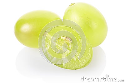 Green grape berries Stock Photo