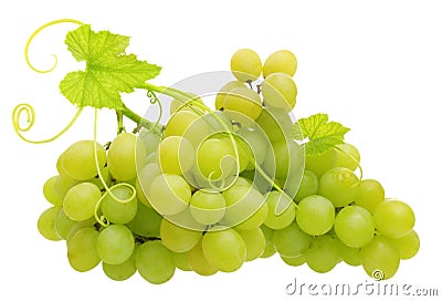 Green grape isolated Stock Photo