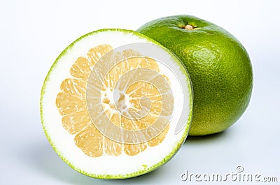 Green grapefruit Stock Photo