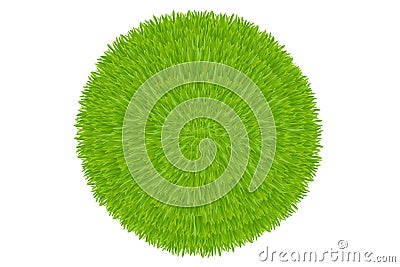 Green Grass Ball. Vector Vector Illustration