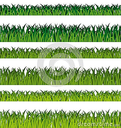 Green grass banners Vector Illustration