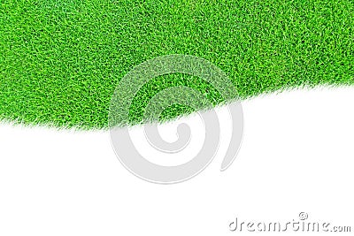 A green grass blank curve isolated Stock Photo