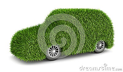 Green grass car Stock Photo