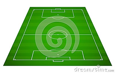 Green grass field background. Vector Football - Soccer Field Vector Illustration