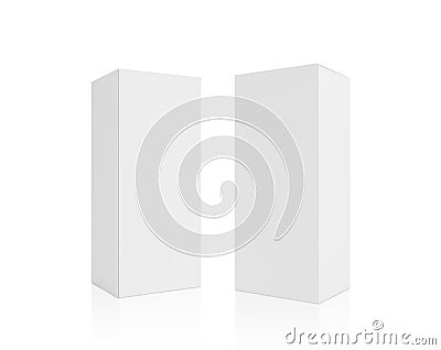 Green grass field isolated on white backgroundblank packaging white cardboard box isolated on white background ready for packaging Stock Photo