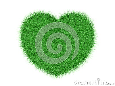 Green grass heart Stock Photo