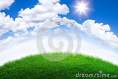 Green grass hill Stock Photo