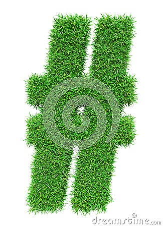 Green grass lattice Cartoon Illustration