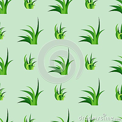 Green grass nature design seamless pattern vector illustration grow herb agriculture nature background Vector Illustration