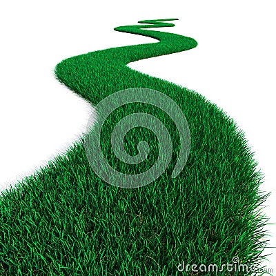 Green Grass path Stock Photo