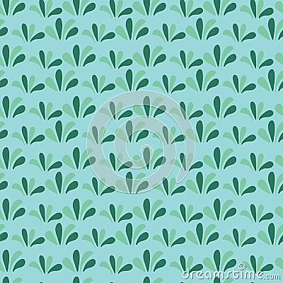 Green grass seamless background. Floral green pattern Vector Illustration