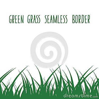 Green grass seamless border Stock Photo