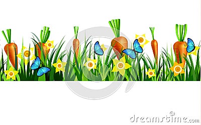 Green Grass seamless Vector Illustration