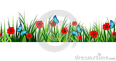 Green Grass seamless Vector Illustration