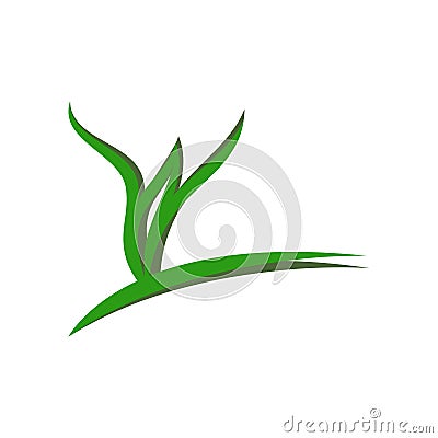 Green grass vector Stock Photo