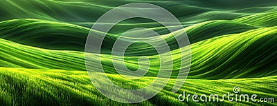 green grass with waves in the style of multi-layered color fields, asymmetrical patterns Stock Photo