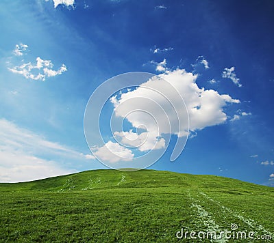 Green grassland Stock Photo