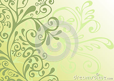 Green, gray and white ornament Stock Photo