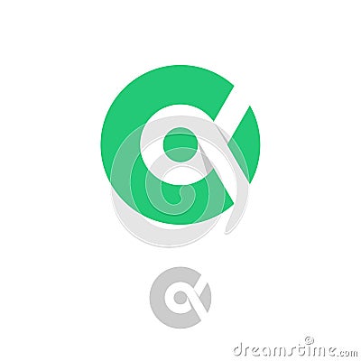Alpha Logo. A emblem. Greek letter Alpha on circle on a white background. Vector Illustration
