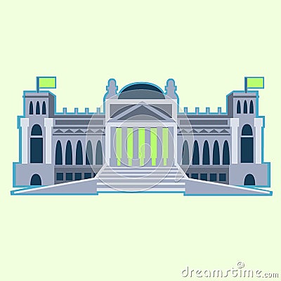 Green and Grey Vector Reichstag Stock Photo