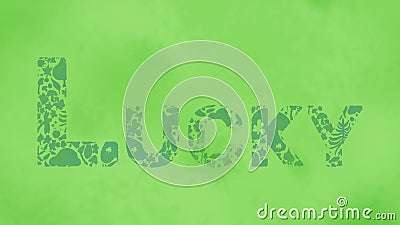 Green Grunge Lucky Heading Stock Photo