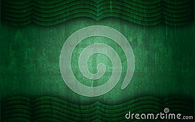 Green Grunge Textured Curtain Frame Background Stock Photo