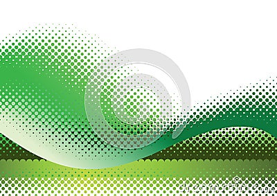 Green halftone background Vector Illustration