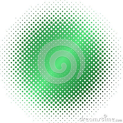 Green halftone circle blur Vector Illustration