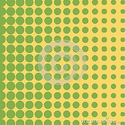 Green Halftone circles background, halftone dot pattern. Vector Illustration