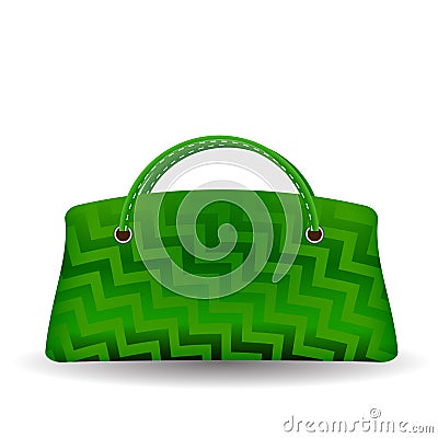 Green Handbag Vector Illustration