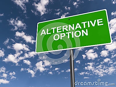 Alternative option sign Stock Photo