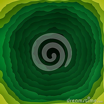 Green Hole in Multi-layer Background Stock Photo